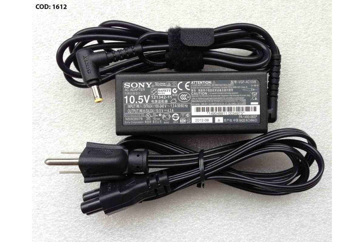 CARGADOR LAPTOP SONY 19V 3,42A