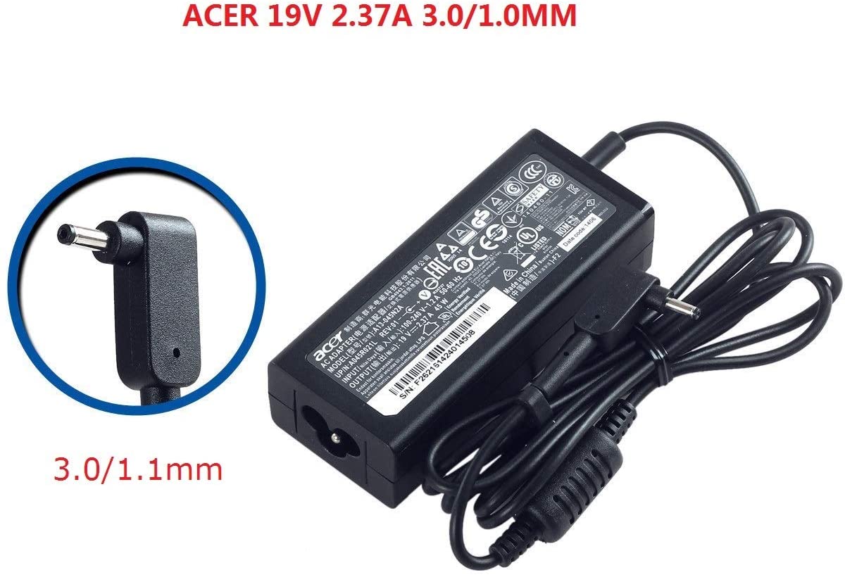 CARGADOR LAPTOP ACER 19V 2,37A SIZE:3.0*1.1MM