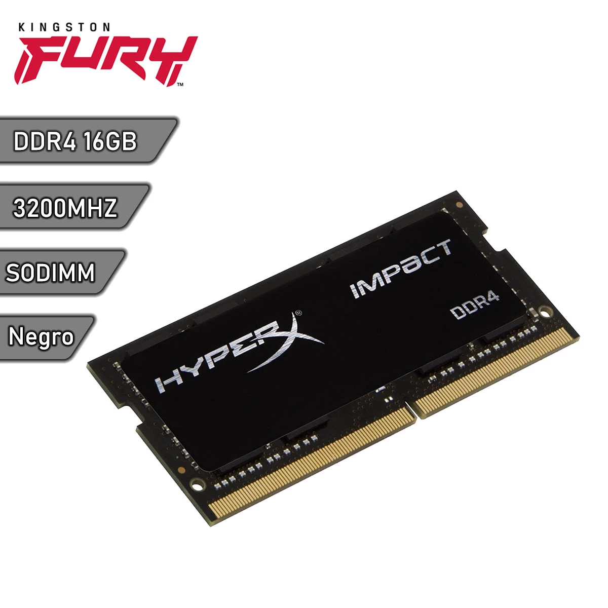 MEMORIA KINGSTON 16GB DDR4-3200 HYPERX FURY PARA laptop