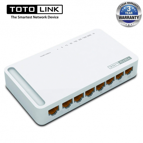 SWITCH TOTOLINK S808-V5 8 PUERTOS RJ-45 10/100 MBPS AUTO-MDI/MDIX 5V