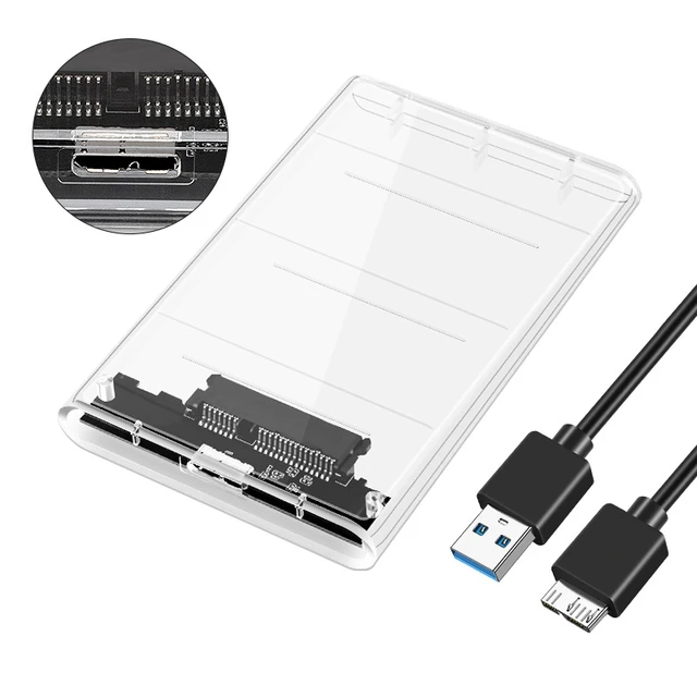 ENCLOSURE CAPSULA TRANSPARENTE HD-13 SSD/HDD 2.5" USB 3.0 SATA III