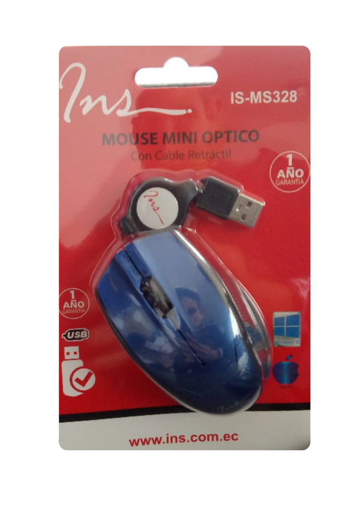 MOUSE MINI INS OPTICO RETRACTIL IS-MS328