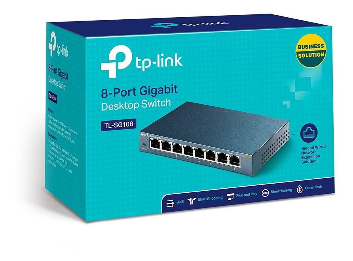 SWITCH DESKTOP TP-LINK TL-SG108S GIGABIT/ 8 PUERTOS RJ45