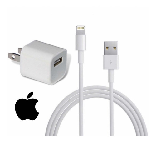 CARGADOR CUBO + CABLE  PARA IPHONE GENERICO