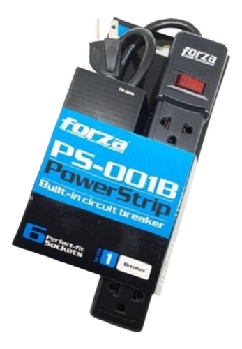 REGLETA FORZA PS-001B 120-220V DE 6 TOMAS