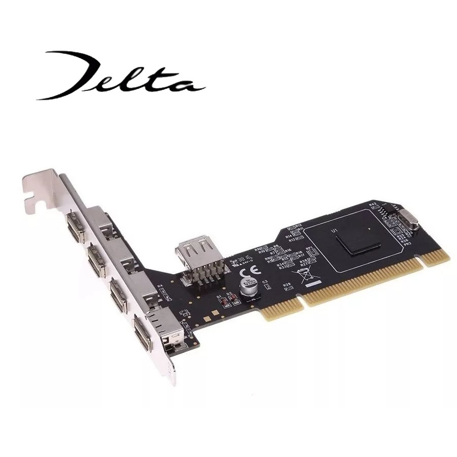 TARJETA PCI EXPRESS DE 4 + 1 PUERTOS USB 2.0 DELTA