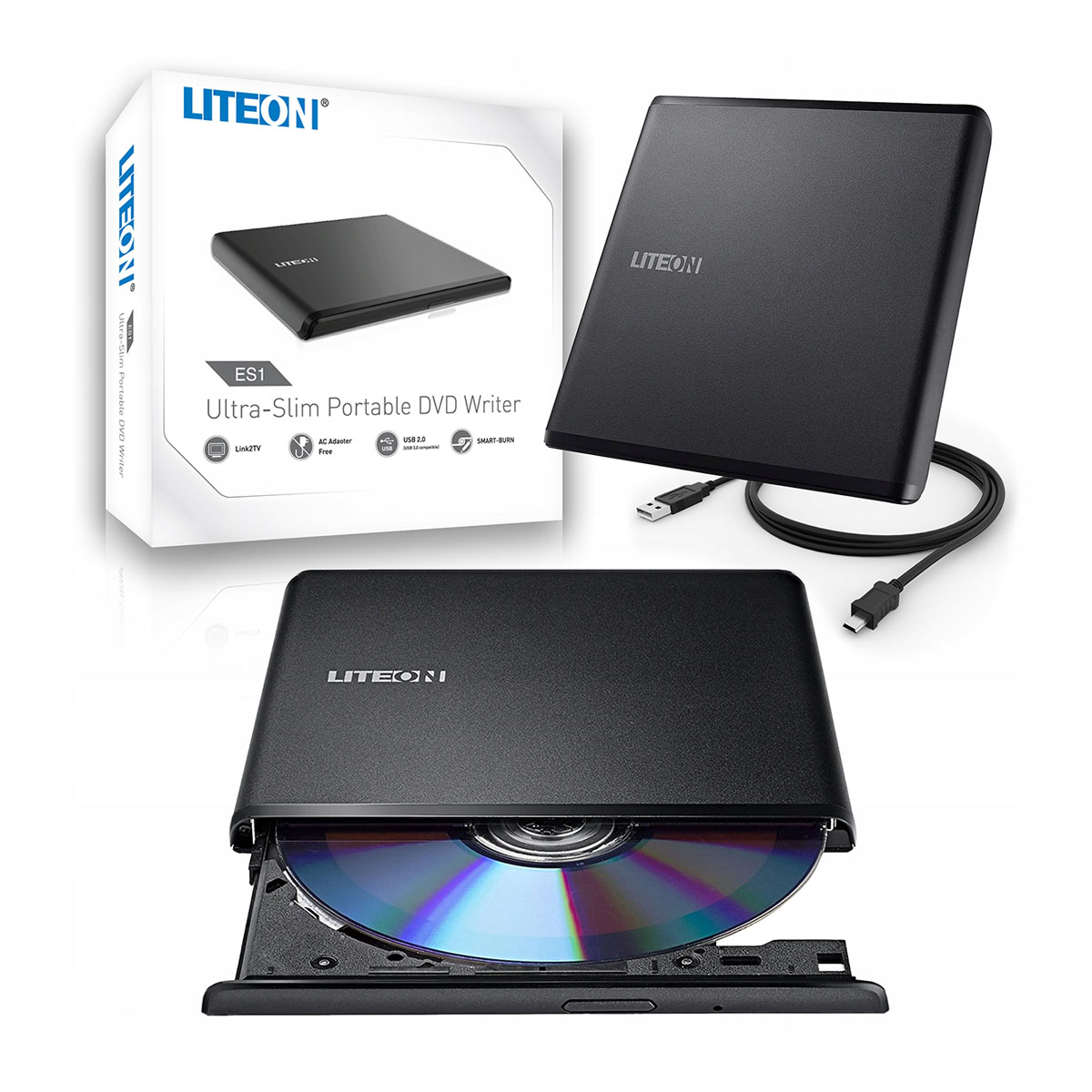 DVD ULTRA SLIM PORTABLE DVD WRITER LITEON