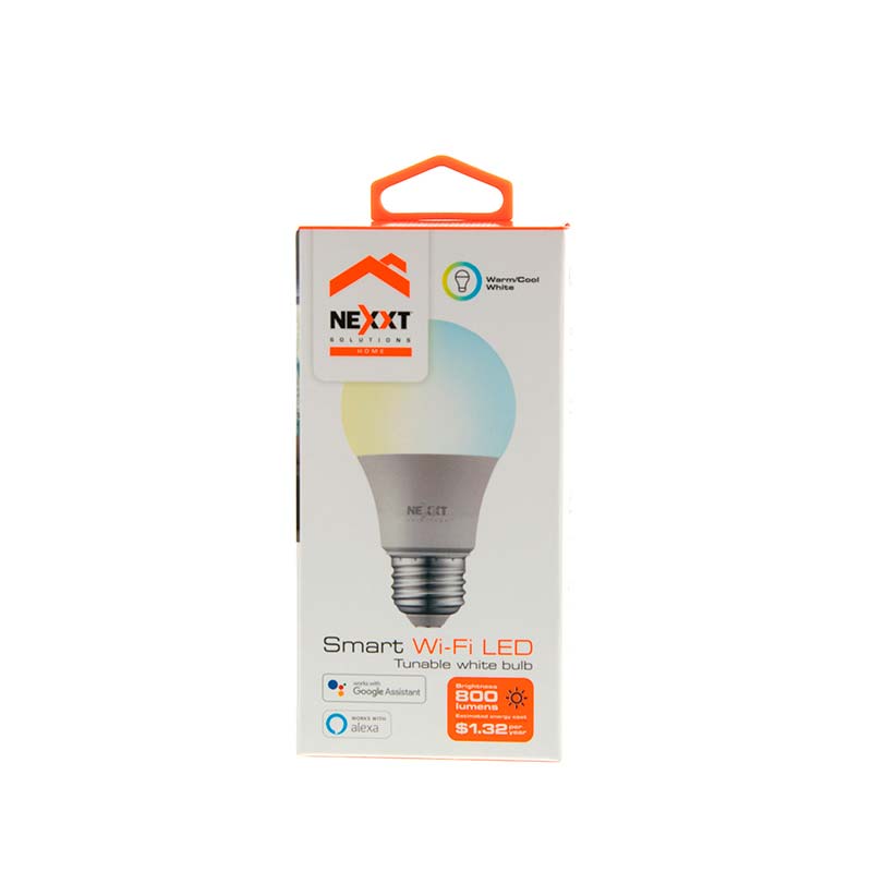 FOCO BOMBILLO WIFI SMART NEXXT A19 BLANCO/CALIDO/COLORES 110V NHB-W110