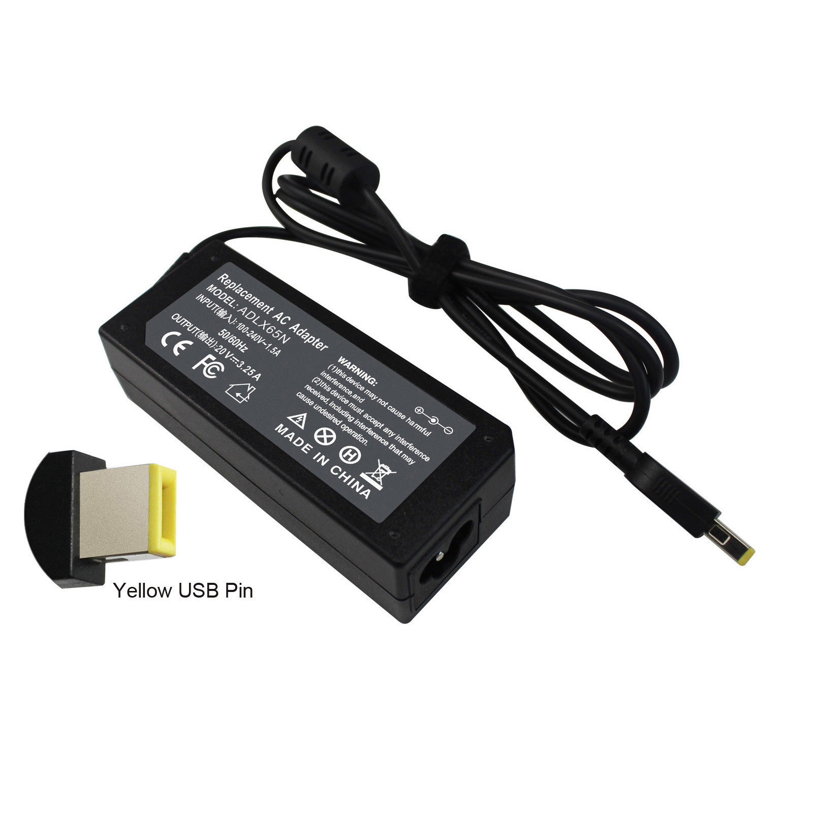 CARGADOR LAPTOP LENOVO USB 20V3.25A