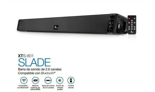 PARLANTE SOUNDBAR SLADE 40W XTS801