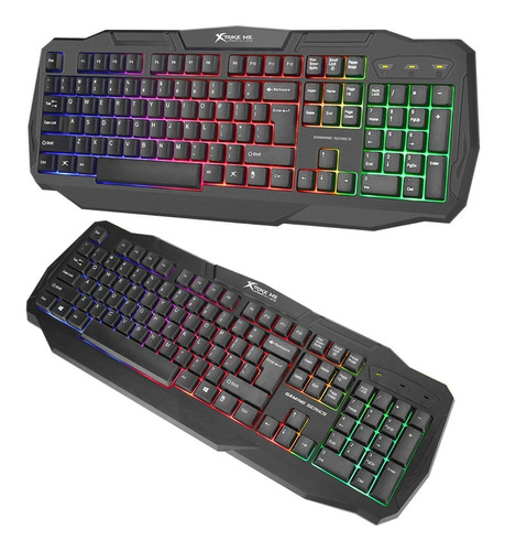 TECLADO GAMING XTRIKE ME KB-302 LUZ LED ARCO IRIS  ESPAÑOL