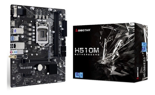 MAINBOARD BIOSTAR H510MH-E 2.0 - SOCKET 1200 PARA 10MA Y 11VA GEN. - SUPPORTS 2-DIMM DDR4- 3200/2933/2666/2400