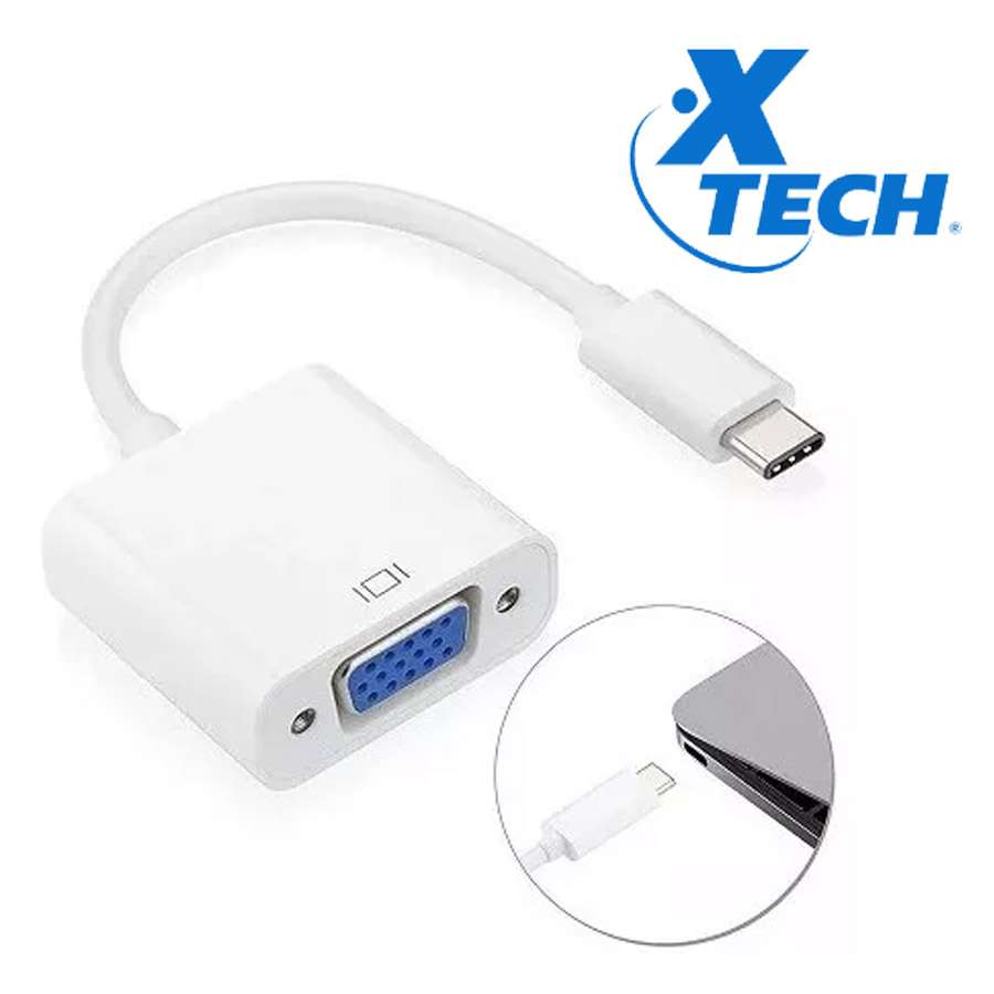 CONVERTIDOR  XTECH - DISPLAY ADAPTER - USB TYPE C - VGA - XTC-550