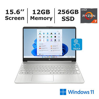 LAPTOP HP 15-EF2081MS  RYZEN 7 5700U APU/12GB/SSD256/ 15"HD TOUCH