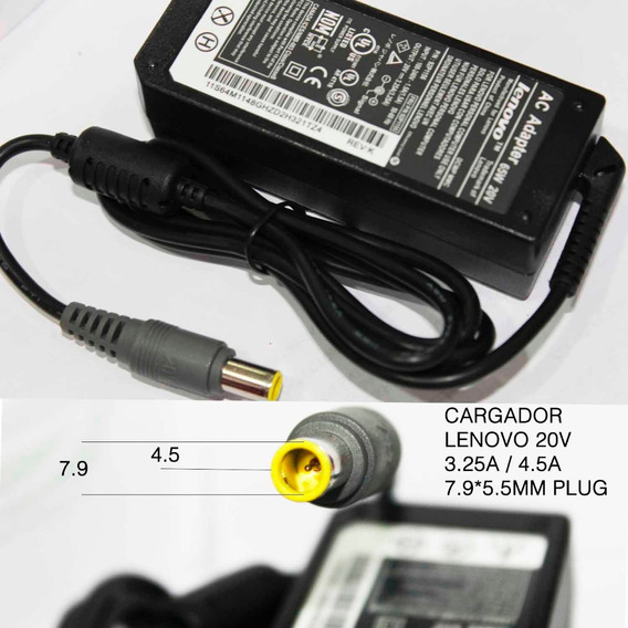 CARGADOR LAPTOP LENOVO  20V3.25A  7.9*5.5