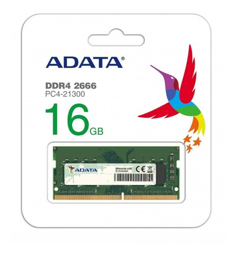 MEMORIA RAM ADATA 16GB DDR4-2666 PC4-21300 PARA PORTATIL