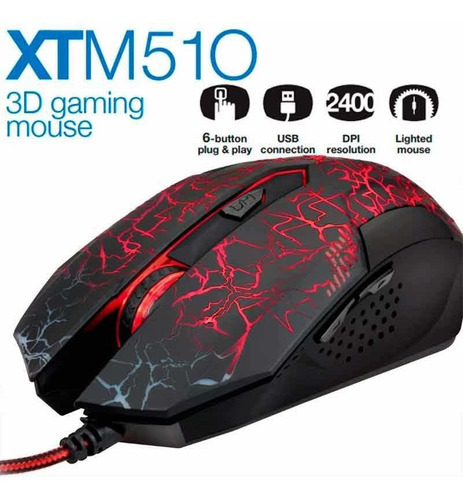 MOUSE XTECH XTM-510 - USB - BELLIXUS - GAMING