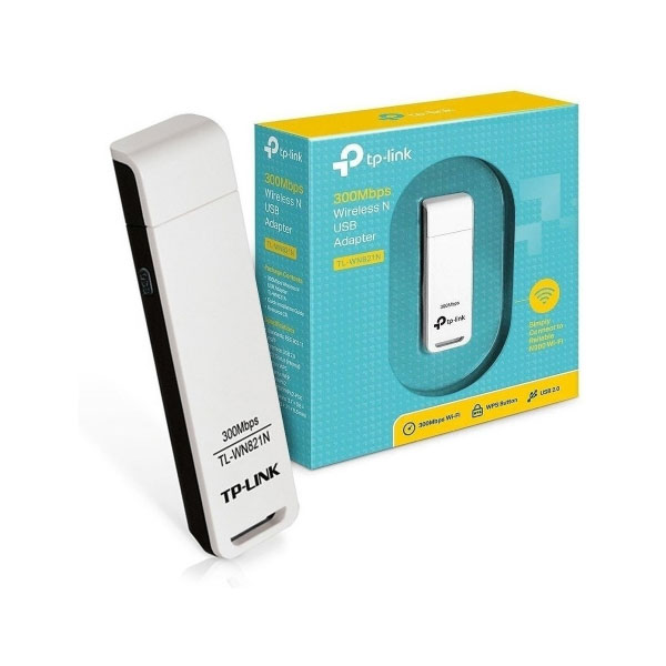 ADAPTADOR USB WIRELESS TP-LINK TL-WN821N - 300MBPS 2.4GHZ - USB 2.0 - TECNOLOGIA MIMO