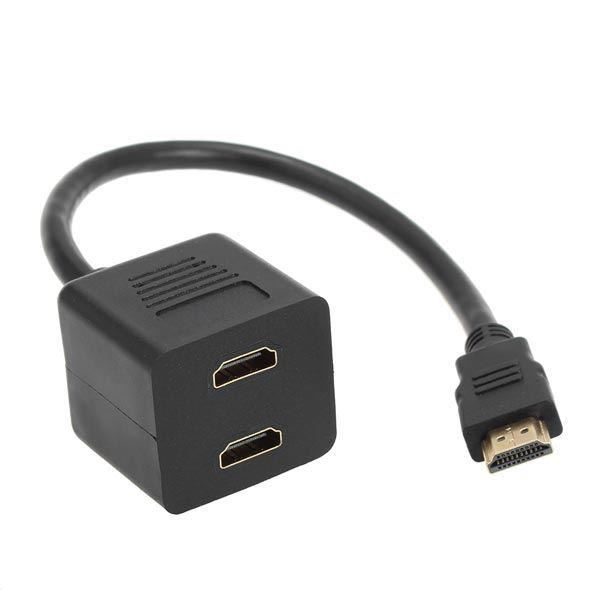 ADAPTADOR HDMI 1 MACHO A 2 HEMBRES 20CM